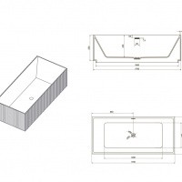 Ванна NT222 искусственный камень