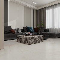 Керамогранит Botticino Beige Satin Glazed цвет керамогранитной плитки Белый