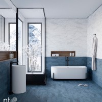 Керамогранит Metallic  Azul цвет керамогранитной плитки Синий