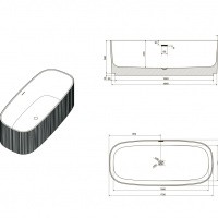 Ванна NT220 искусственный камень