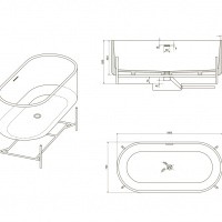 Ванна NT 303 искусственный камень