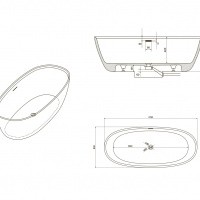 Ванна NT203 искусственный камень