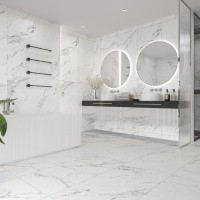 Керамогранит Artic statuario Carving цвет керамогранитной плитки Серый