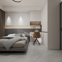 Керамогранит Sandstone White Satin Glazed цвет керамогранитной плитки Серый