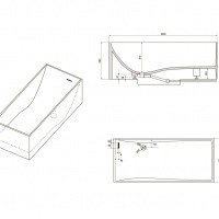 Ванна NT205A искусственный камень