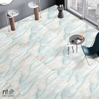 Керамогранит Onyx Aqua цвет керамогранитной плитки Голубой