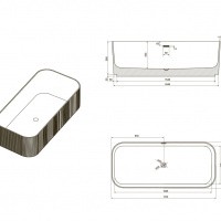 Ванна NT221 искусственный камень