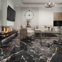 Керамогранит Black Lamos High Gloss цвет керамогранитной плитки Черный