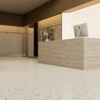 Керамогранит Terrazzo Venezia Antislip Carving цвет керамогранитной плитки Белый