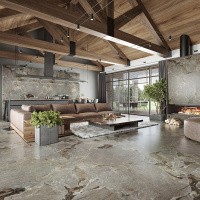 Керамогранит Stone Alpino цвет керамогранитной плитки Коричневый