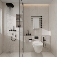 Керамогранит Botticino Beige Satin Glazed цвет керамогранитной плитки Белый