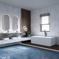 Керамогранит Metallic  Azul цвет керамогранитной плитки Синий