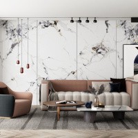 Керамогранит Breccia Bianco цвет керамогранитной плитки Серый