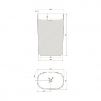 Раковина Bello искусственный камень