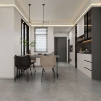 Керамогранит Concrete Darck Satin Glazed цвет керамогранитной плитки Серый