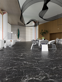 Керамогранит Calacatta Black Mat искусственный камень Natural Stone