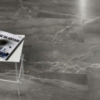 Керамогранит Slate Black цвет керамогранитной плитки Серый