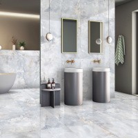 Керамогранит Onyx Solano Blue цвет керамогранитной плитки Голубой