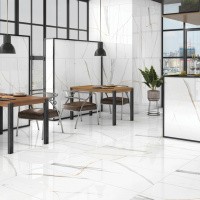 Керамогранит Maritaca Statuario Ultra White цвет керамогранитной плитки Ультрабелый