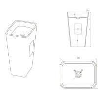 Раковина Gelato искусственный камень