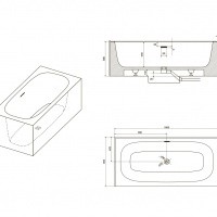 Ванна NT 206 искусственный камень