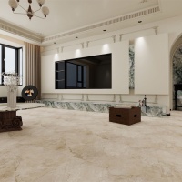 Керамогранит Travertine Taupe Antislip Carving цвет керамогранитной плитки Бежевый
